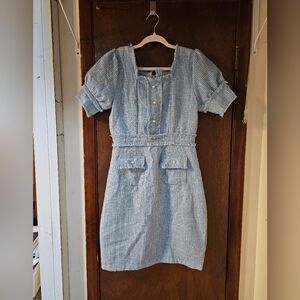Ivy City Co Mini Tweed blue dress Size Medium
